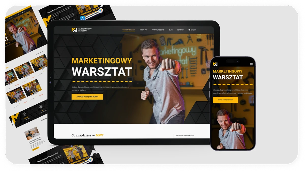 Strona internetowa dla firmy organizującej szkolenia z zakresu marketingu. Case study zuzkowe.com