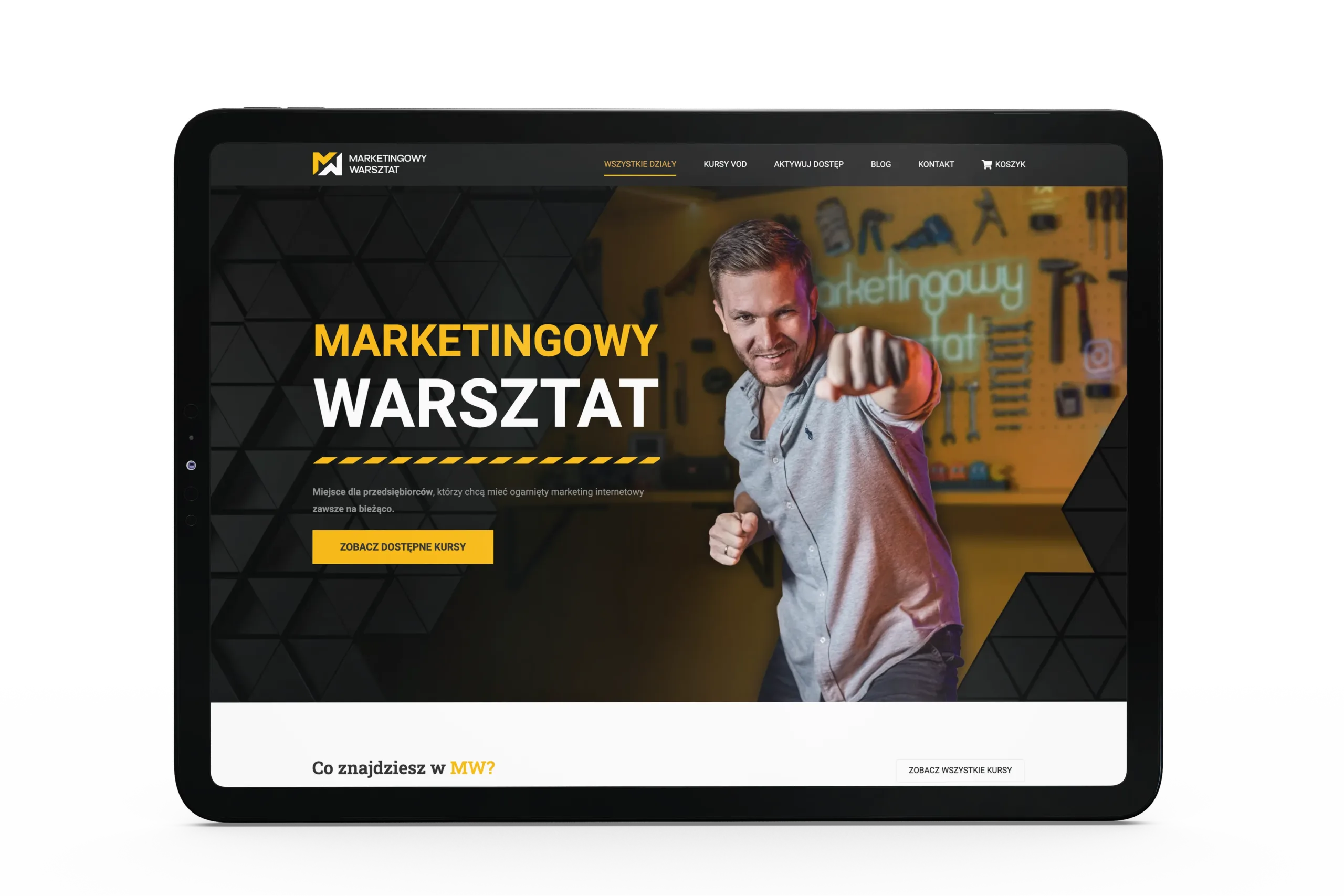 platforma edukacyjna dla firmy z branży marketingu internetowego